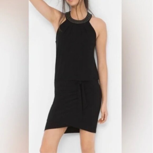 White House Black Market Dresses & Skirts - WHBM Embellished Neckline and Open Back Detail Halter Dress (833)